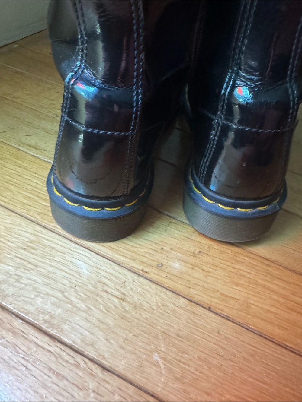 Dr. Martens Black Patent Knee-High 20-Eyelet Lace-Up Boots - Picture 5 of 9